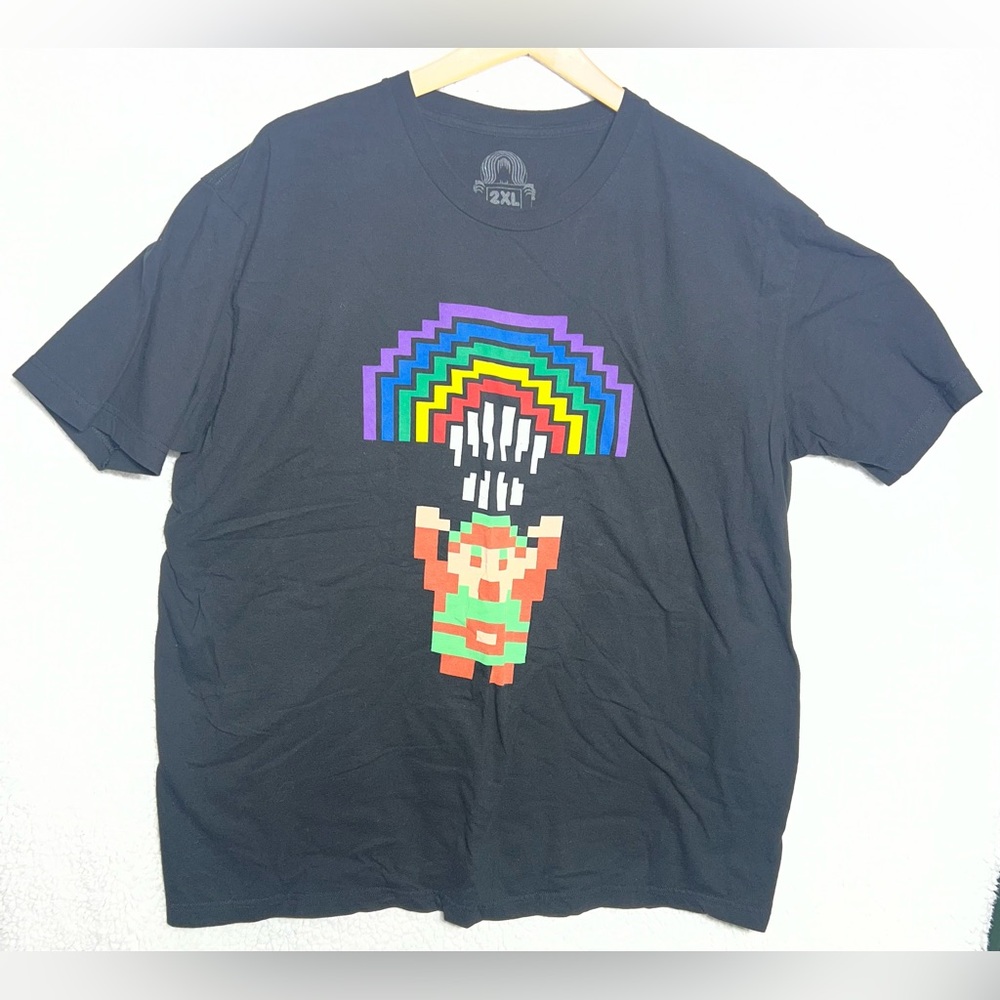 Alex Pardee Brightmares With Link Graphic Print T-Shirt Tee‎ Black Men's 2XL